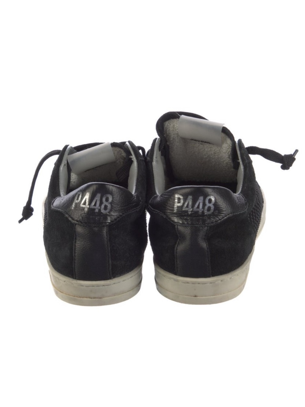 P448 Black Low-Top Suede & Mesh Sneaker - Picture 4 of 6